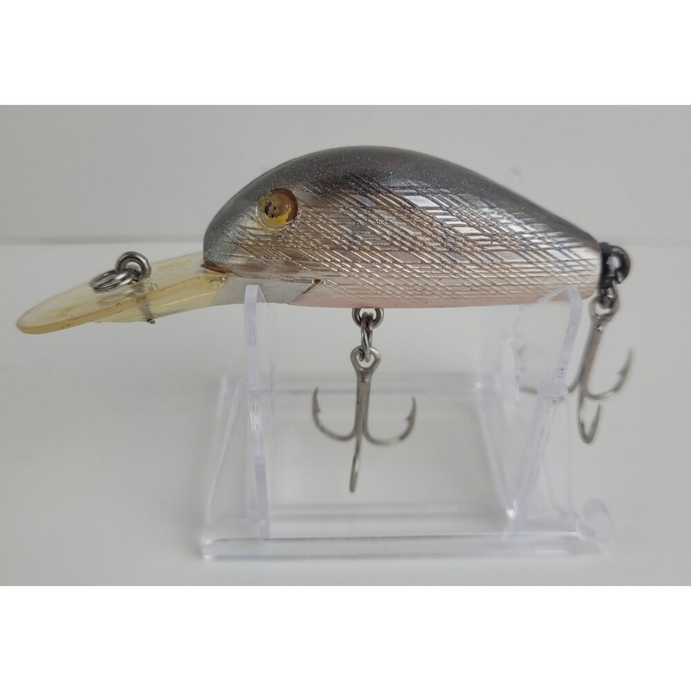 Vintage Rebel Super R Classic One Knocker,Silver Black Crankbait Fishing Lure